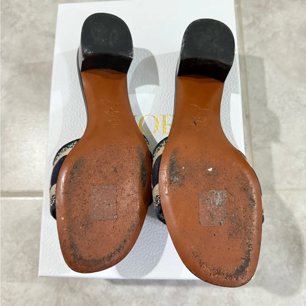 Dior dway heeled slide deep blue - Picture 3 of 5